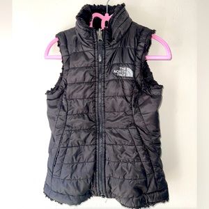 North Face, Little girls black reversible vest, size XXS (5)